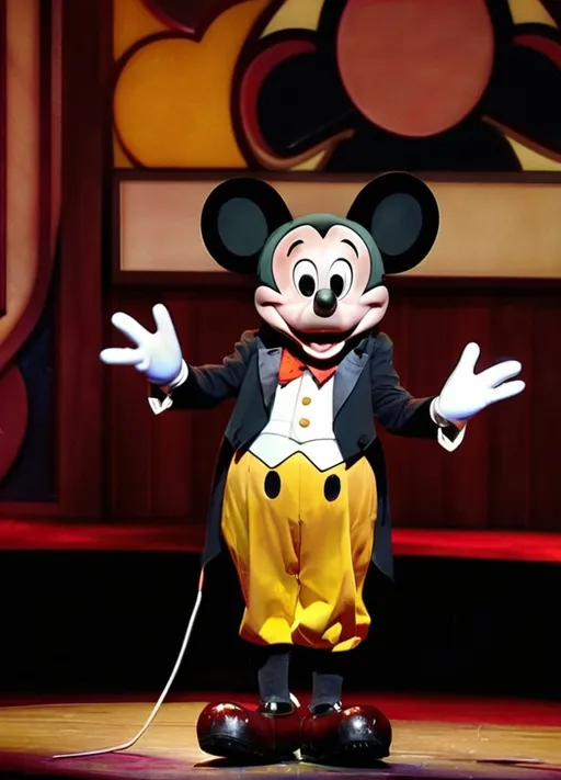 Prompt: 1920’s Mickey Mouse. Grand old opry.