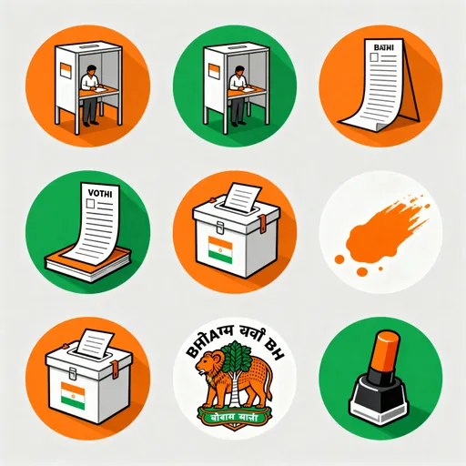 Prompt: Bihar vote mark image group 
