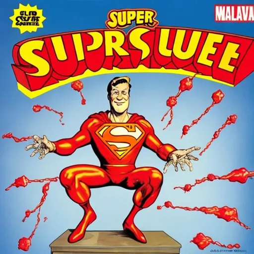 Prompt: super glue man