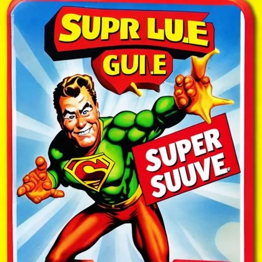 Prompt: super glue man