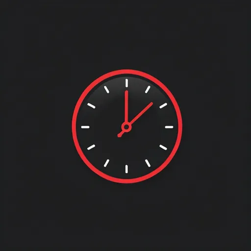 Prompt: "Design a clean and modern logo for a YouTube channel called 'Motivation Minute.' The logo should feature a bold, minimalistic clock icon with the hands pointing at 1 minute past the hour, combined with energetic, uplifting colors like vibrant black and red. Background is black and the clock is simple and easy to read. The overall design should convey energy, inspiration, and clarity, making it instantly recognizable even at small sizes. I want a simpilistic logo"