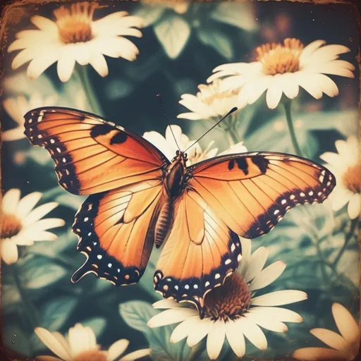 Prompt: butterfly vintage filter