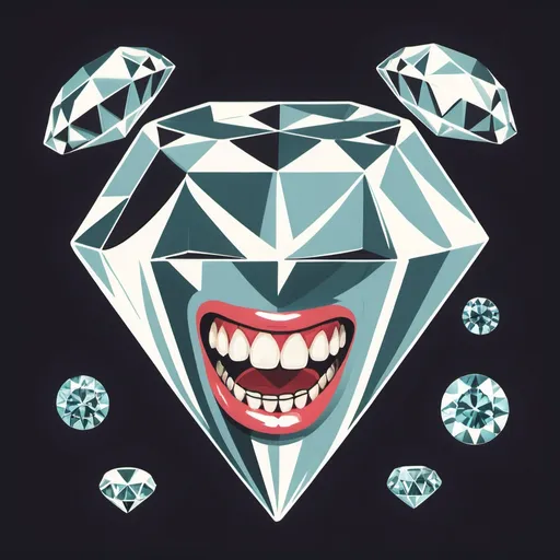 Prompt: diamond teeth vintage