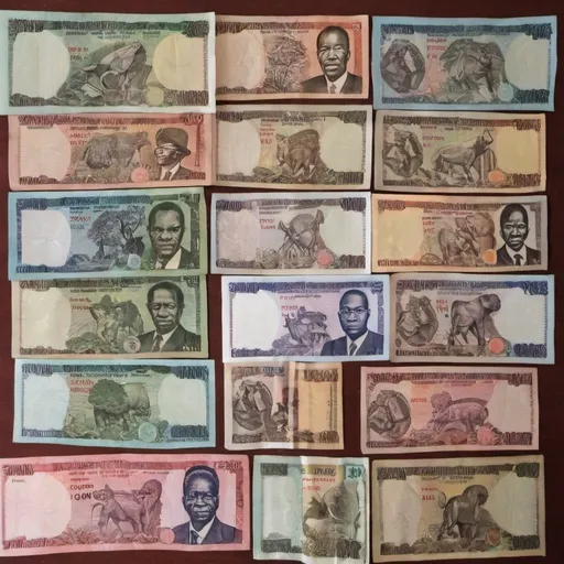 Prompt: 19cmx33cm picture of Zimbabwe currencies