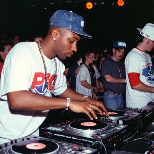 Prompt: dj 99 cents at the 1993 wrong way u.s.a. dj mixing finals