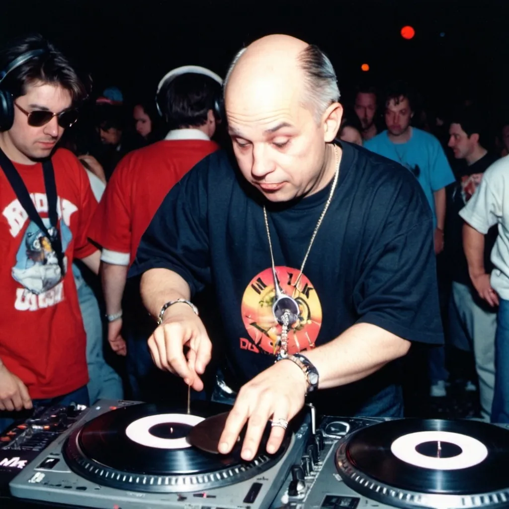 Prompt: dj mr. mxyztplk of the 1993 wrong way u.s.a. dj mixing finals