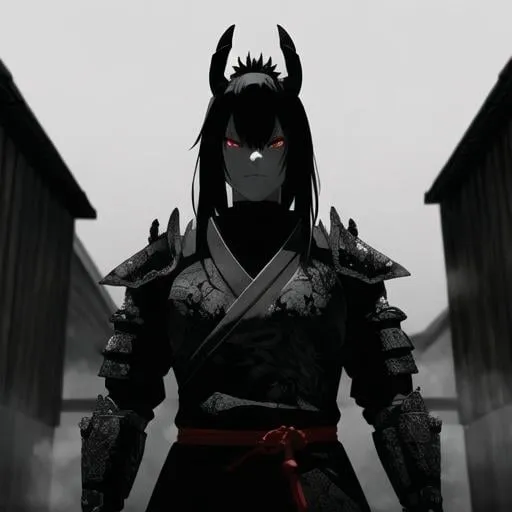 Prompt: <mymodel>Samurai demon toad, dark, 3D rendering, ominous atmosphere, detailed armor, menacing gaze, high quality, dark fantasy, detailed scales, eerie lighting, intimidating presence