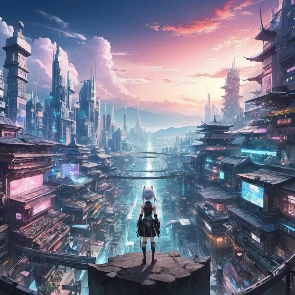 anime fantasy cyber world view