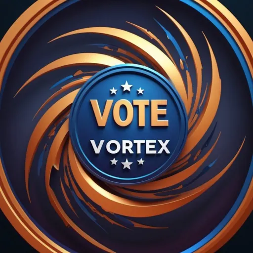Prompt: Animated 3D logo for 'Vote Vortex', dynamic swirling vortex with voting elements, vibrant color scheme, high-quality animation, modern style, polished metallic finish, energetic motion, professional design, eye-catching visual effects, detailed rendering