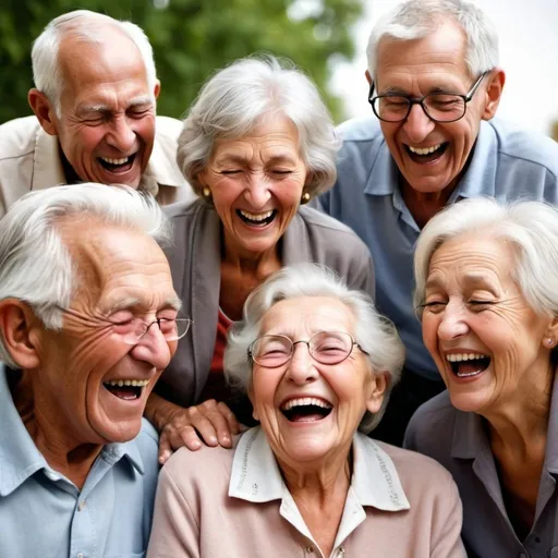 Prompt: realistic photo of old people laughing
a group of old people
less laughing
LESS laughing, still fun
a bit younger