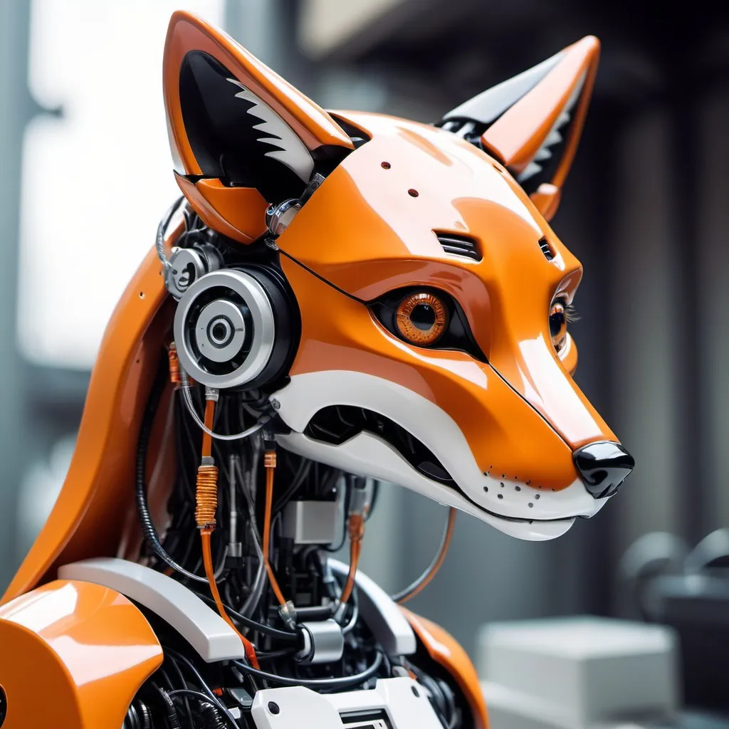 Prompt: robot fox