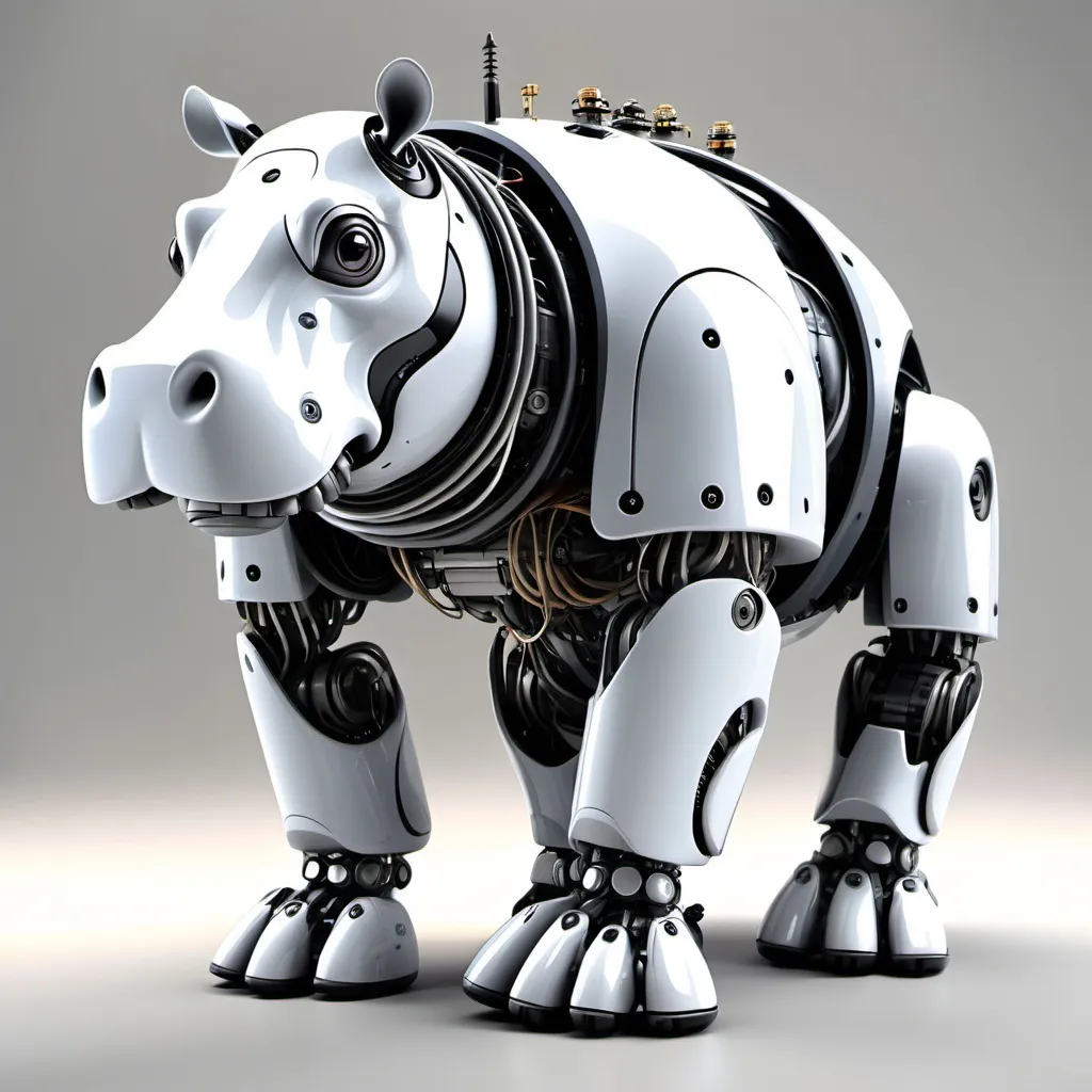 Prompt: robot hippopotamus
