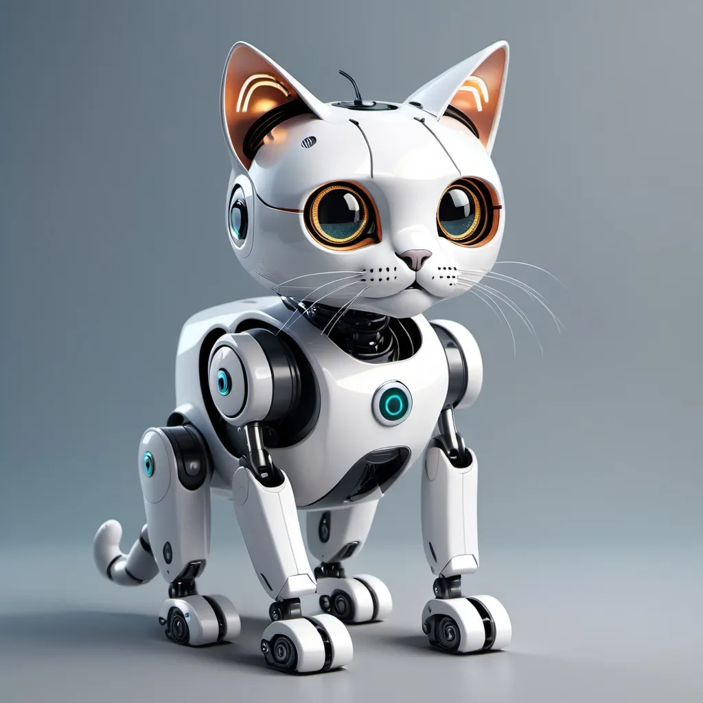 Prompt: robot cat