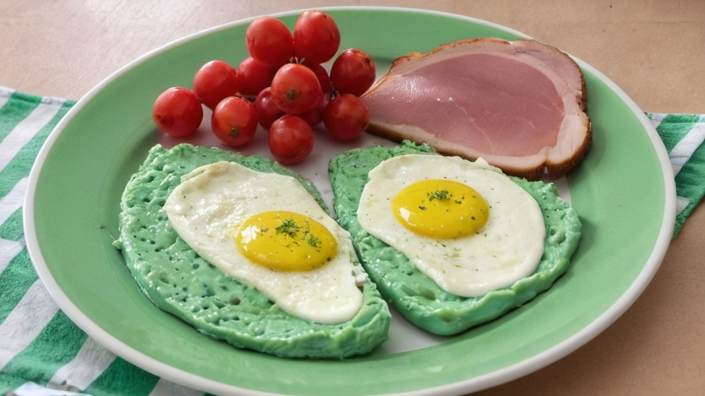 Prompt: Green Eggs and Ham