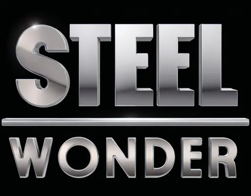 Prompt: Steel Wonder logo, enhanced, chrome, cgi