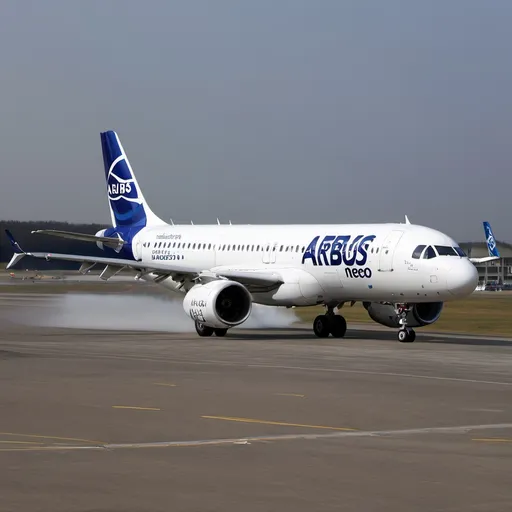 Prompt: Foto von einem Airbus a320 neo