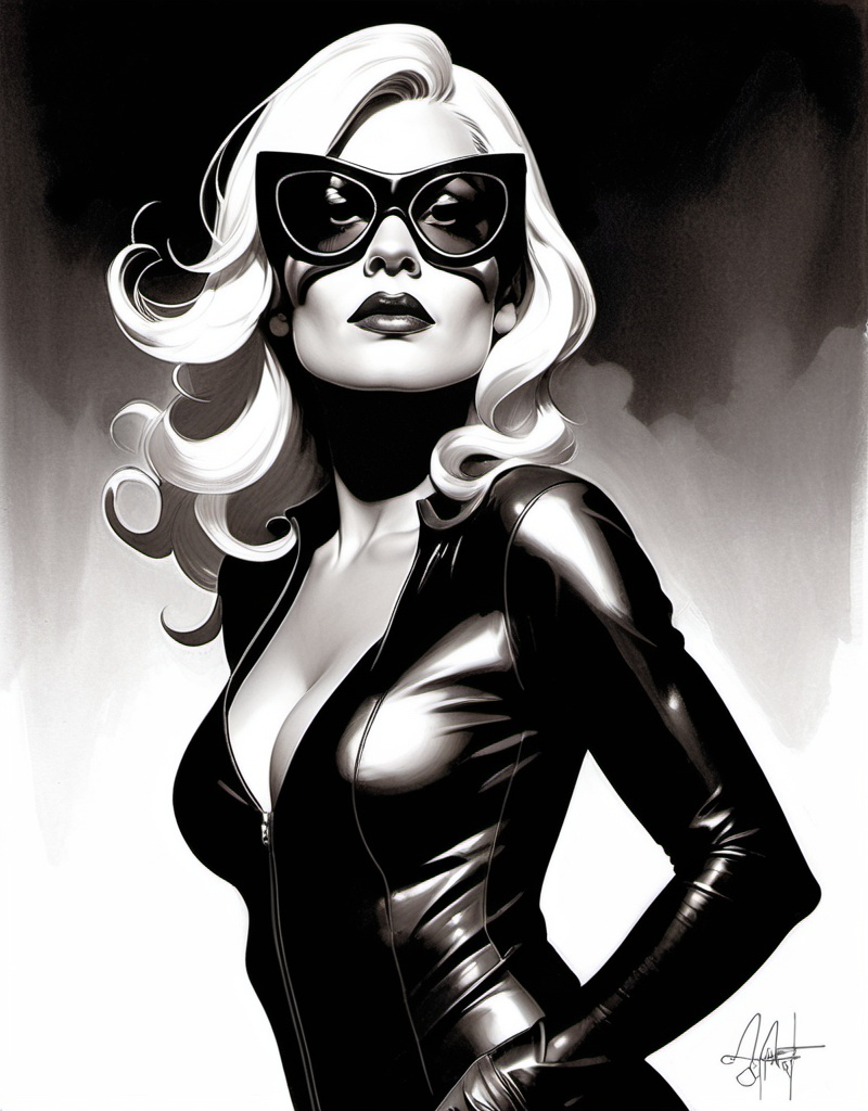 Prompt: Melody Gardot as a well endowed superhero by Adam Hughes