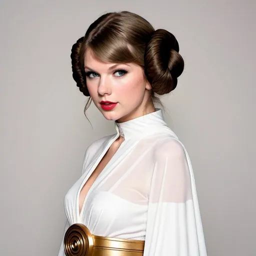 Prompt: Taylor Swift as Princess Leia