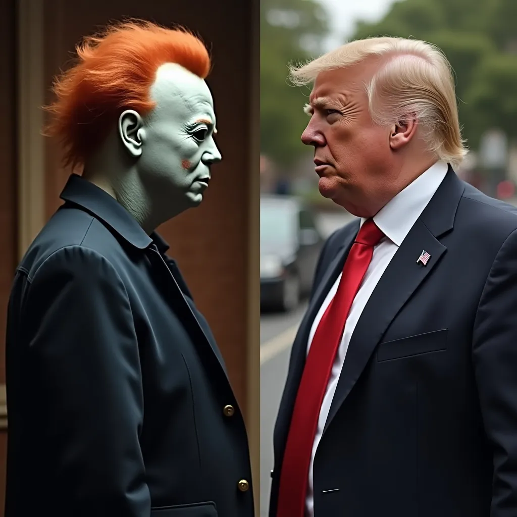 Prompt: Michael Myers vs. Donald Trump