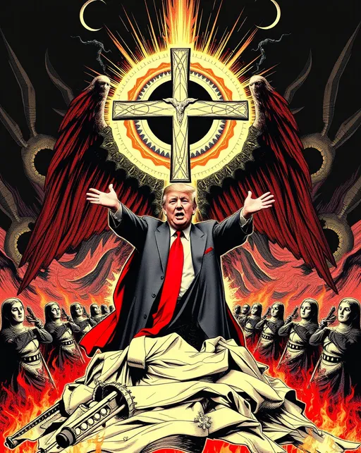 Prompt: Donald Trump as the Anti-Christ