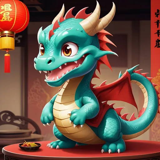 Prompt: (Dragon with Chinese cultural background)
(Anime style mischievous and cute)