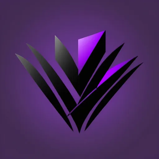 Prompt: logo violet et noir avec files qui passent