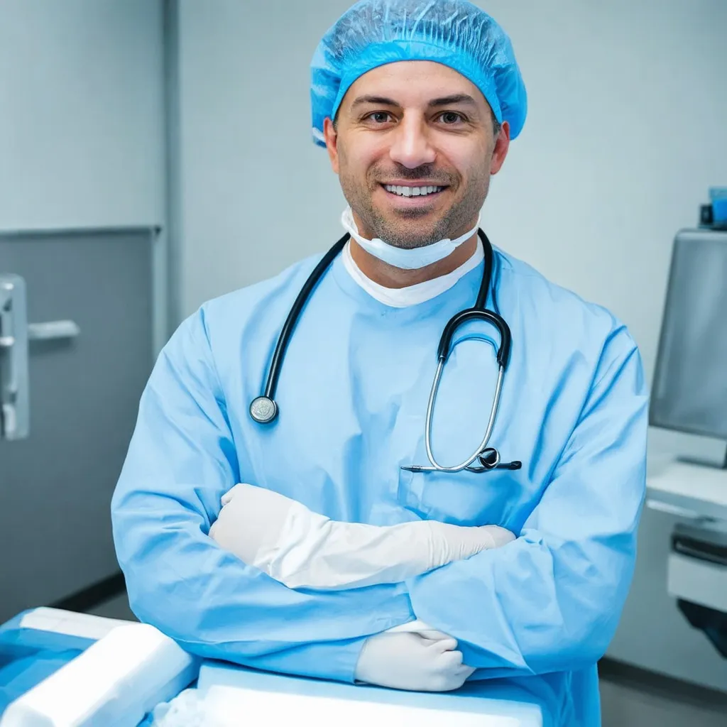 Prompt: Please generate an image of a physician specializing in anesthesiology for adult patients.