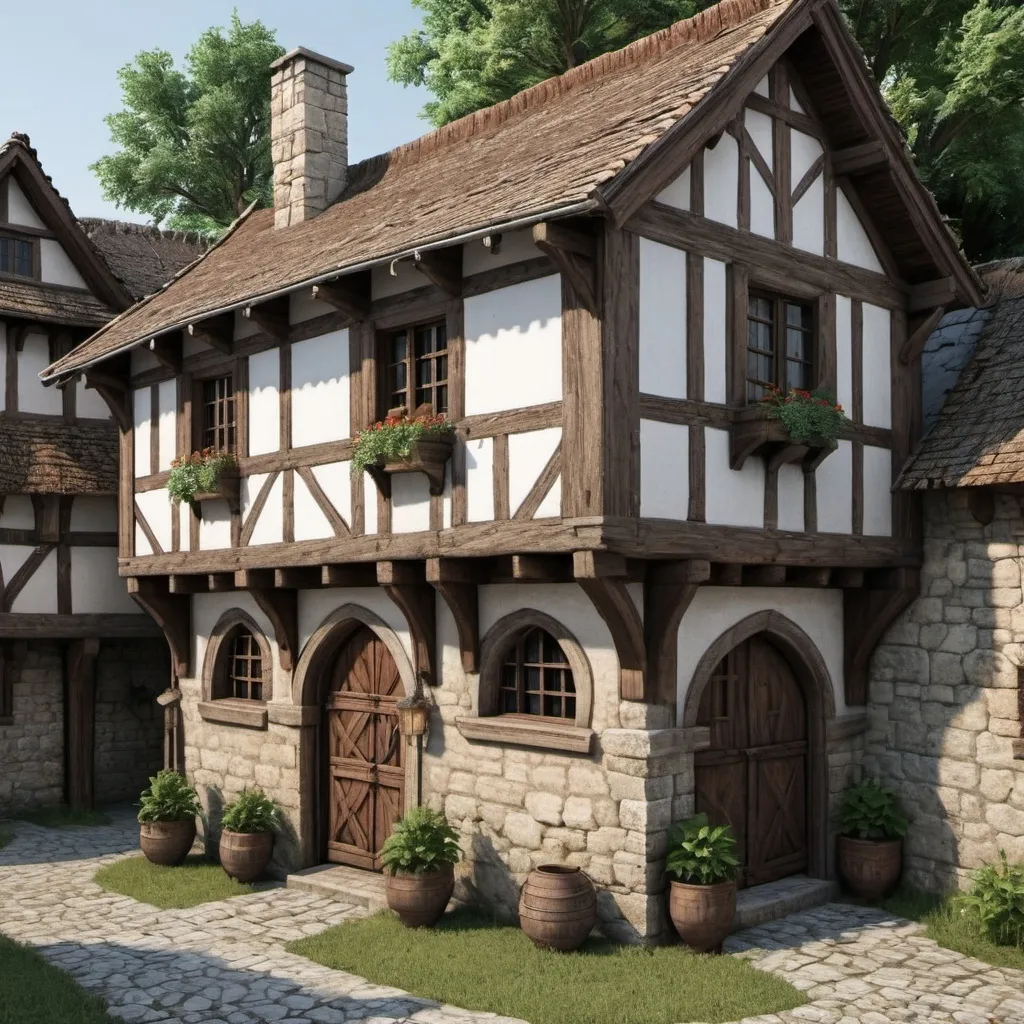 Prompt: medieval house
