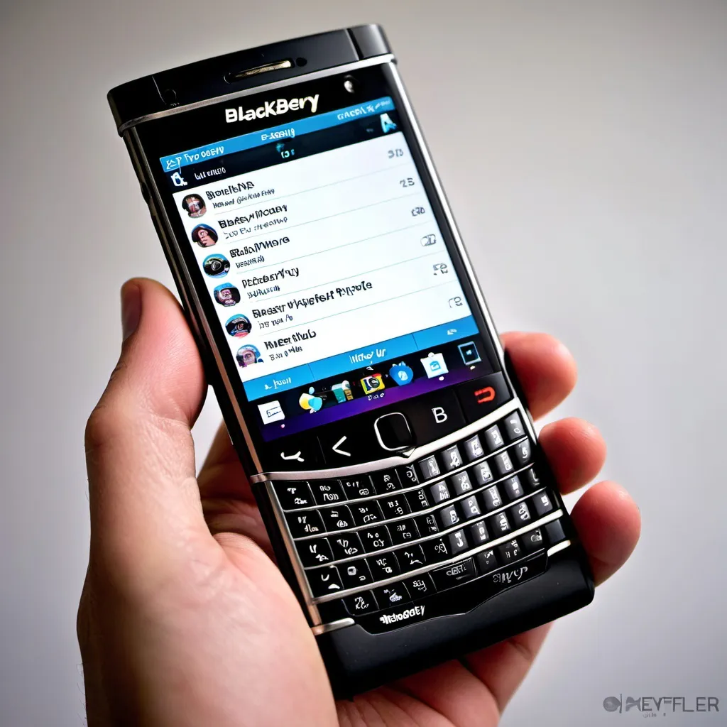 Prompt: blackberry phone