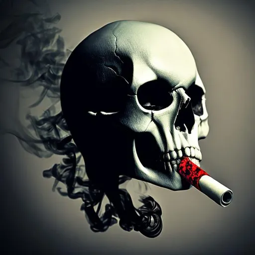 Prompt: smoking skull
