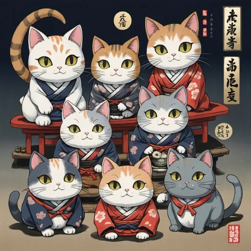 Prompt: yokai of cats