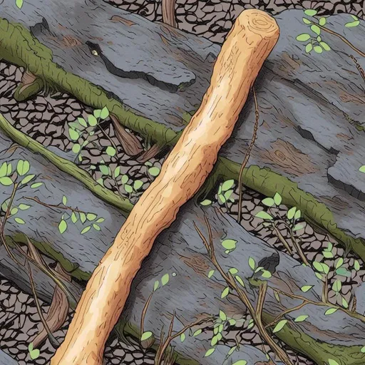 Prompt: <mymodel> wooden stick with hole in it