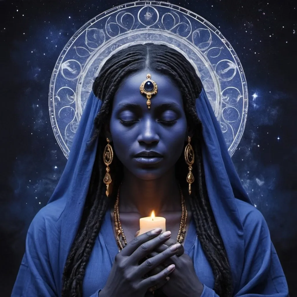 Prompt: My mourning vousin indigo soul of love and guidance healer and protector of innocent ones virgo