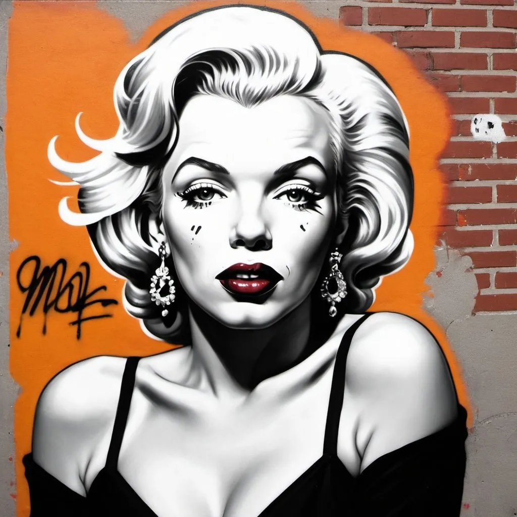 Prompt: marlyne monroe graffiti thug