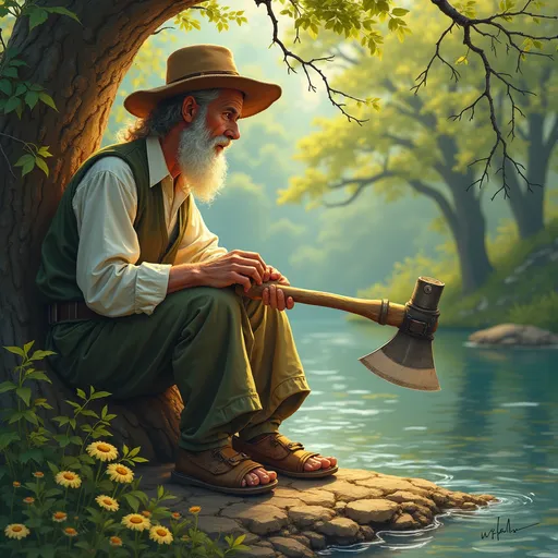 Prompt: میری آج کی کہانی کا عنوان ہے 
"ایک ایماندار لکڑہارا"

ایک دفعہ کا ذکر ہے کہ ایک پرسکون گاؤں میں ایک غریب مگر ایماندار لکڑہارا رہتا تھا۔ وہ روزانہ جنگل جاتا، لکڑیاں کاٹتا، اور گاؤں میں بیچ کر اپنے خاندان کے لیے گزارا کرتا۔

ایک دن، جب وہ دریا کے قریب ایک درخت کاٹ رہا تھا، اچانک اس کا کلہاڑا ہاتھ سے پھسل کر گہرے پانی میں جا گرا۔ لکڑہارا بہت افسردہ ہوا۔ اس کے پاس نیا کلہاڑا خریدنے کے لیے پیسے نہیں تھے، اور بغیر کلہاڑے کے وہ کام بھی نہیں کر سکتا تھا۔

جب وہ دریا کے کنارے بیٹھا رو رہا تھا، تو ایک مہربان جنگلی پری ظاہر ہوئی۔ اس نے پوچھا، "نیک آدمی، تم کیوں رو رہے ہو؟"

لکڑہارے نے اُسے اپنے کلہاڑے کے گم ہونے کی بات بتائی۔ اس کی ایمانداری سے متاثر ہو کر پری دریا میں غوطہ لگا کر ایک سنہری کلہاڑا لے آئی۔

"کیا یہ تمہارا ہے؟" اُس نے پوچھا۔

"نہیں،" لکڑہارے نے جواب دیا۔ "یہ میرا کلہاڑا نہیں ہے۔"

پری دوبارہ گئی اور ایک چاندی کا کلہاڑا لے آئی۔ "کیا یہ تمہارا ہے؟"

لکڑہارے نے کہا، "نہیں، یہ بھی میرا نہیں ہے۔ میرا کلہاڑا تو ایک سادہ لوہے کا ہے۔"

آخرکار، پری ایک پرانا زنگ آلود لوہے کا کلہاڑا لے کر آئی۔

"ہاں، یہی میرا ہے!" لکڑہارا خوشی سے چلایا۔

پری اس کی ایمانداری سے بہت متاثر ہوئی اور اسے انعام کے طور پر تینوں کلہاڑے—سونے، چاندی، اور لوہے کے—دے دیے۔

لکڑہارا خوشی خوشی گھر لوٹا اور پھر کبھی پیسے کی فکر نہ کرنی پڑی۔

اخلاقی سبق: ایمانداری کا ہمیشہ انعام ملتا ہے
