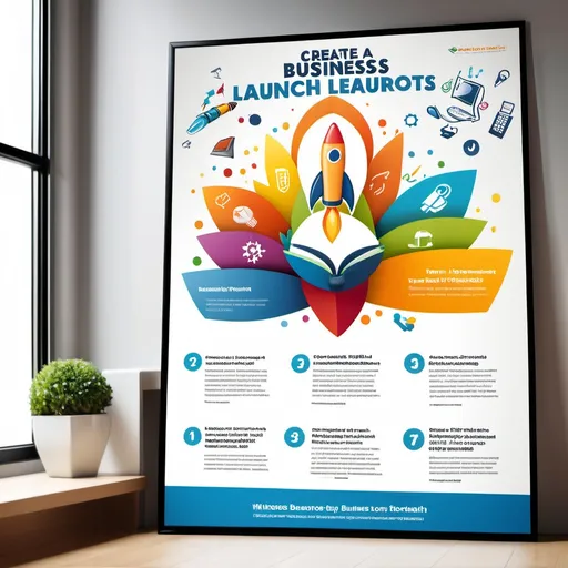 Prompt: create a business launch poster for educational product