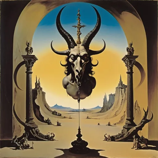 Prompt: Day of the Baphomets, by Salvador Dali.