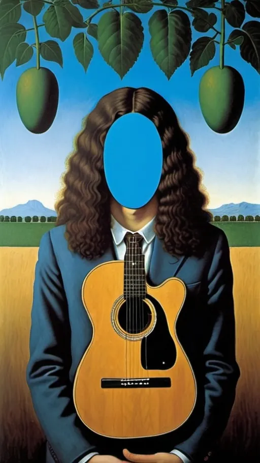 Prompt: Kurt Vile, by Rene Magritte