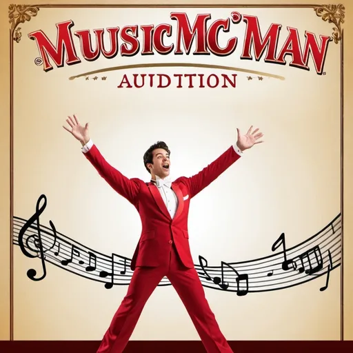 Prompt: design a music man audition poster 

