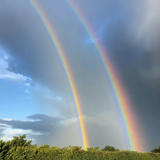 Prompt: Rainbow in the sky
