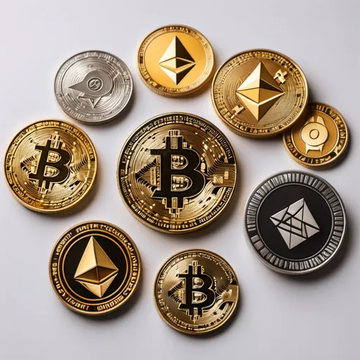 Prompt: a picture of different cryptocurencies

