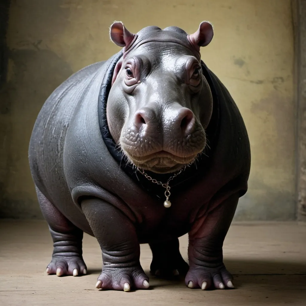 Prompt: Goth Hippopotamus