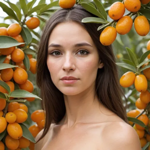 Prompt: kumquat woman