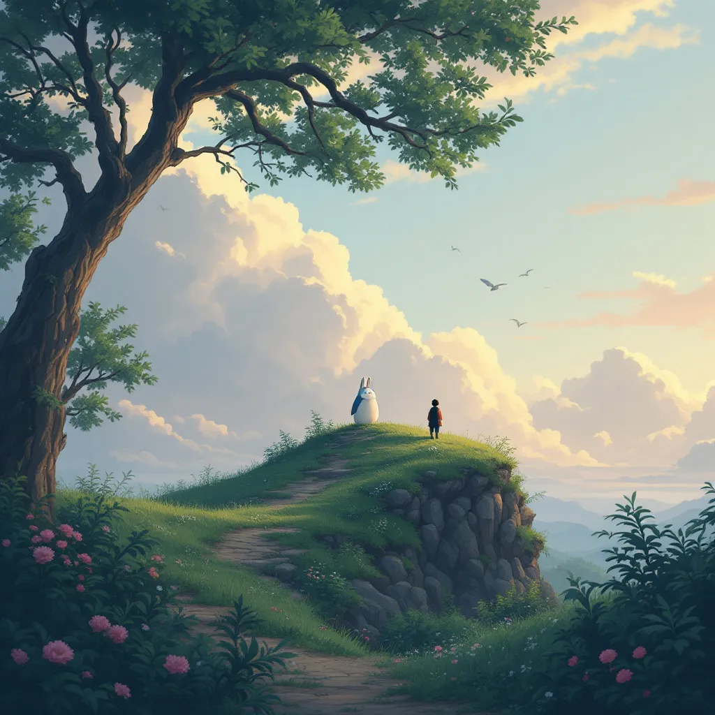 Prompt: Convert this image into studio ghibli art 
