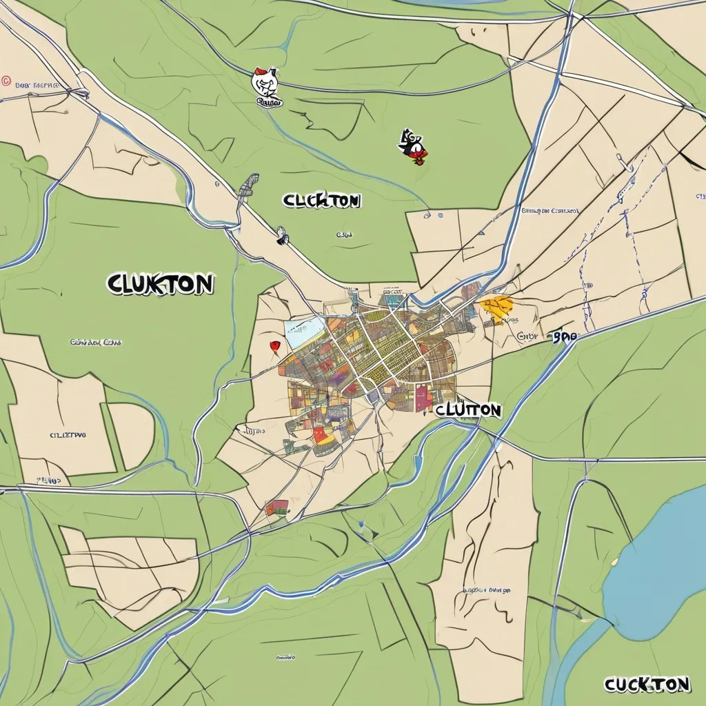 Prompt: Cluckton map