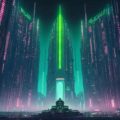 Prompt: cyberpunk minas morgul