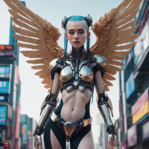 Prompt: full view, full body view of grimes as an ethereal cyberpunk angel floating above tokyo, smooth soft skin, detailed eyes, techno clothing, fantasy clothing, ethereal, futurism, perfect composition, multicolor hair, 
detailed face, intricate, mechanical wings, detailed gown, realistic concept art, digital, rich 3d render, hyper-realistic, cinema 4D render, unreal engine 5,  perfect anatomy, 
art station, sharp focus, 8k, sf, intricate artwork masterpiece, ominous, intricate, epic, highly detailed, vibrant, production cinematic character render, ultra high quality model, sf, sf, intricate artwork masterpiece, golden ratio