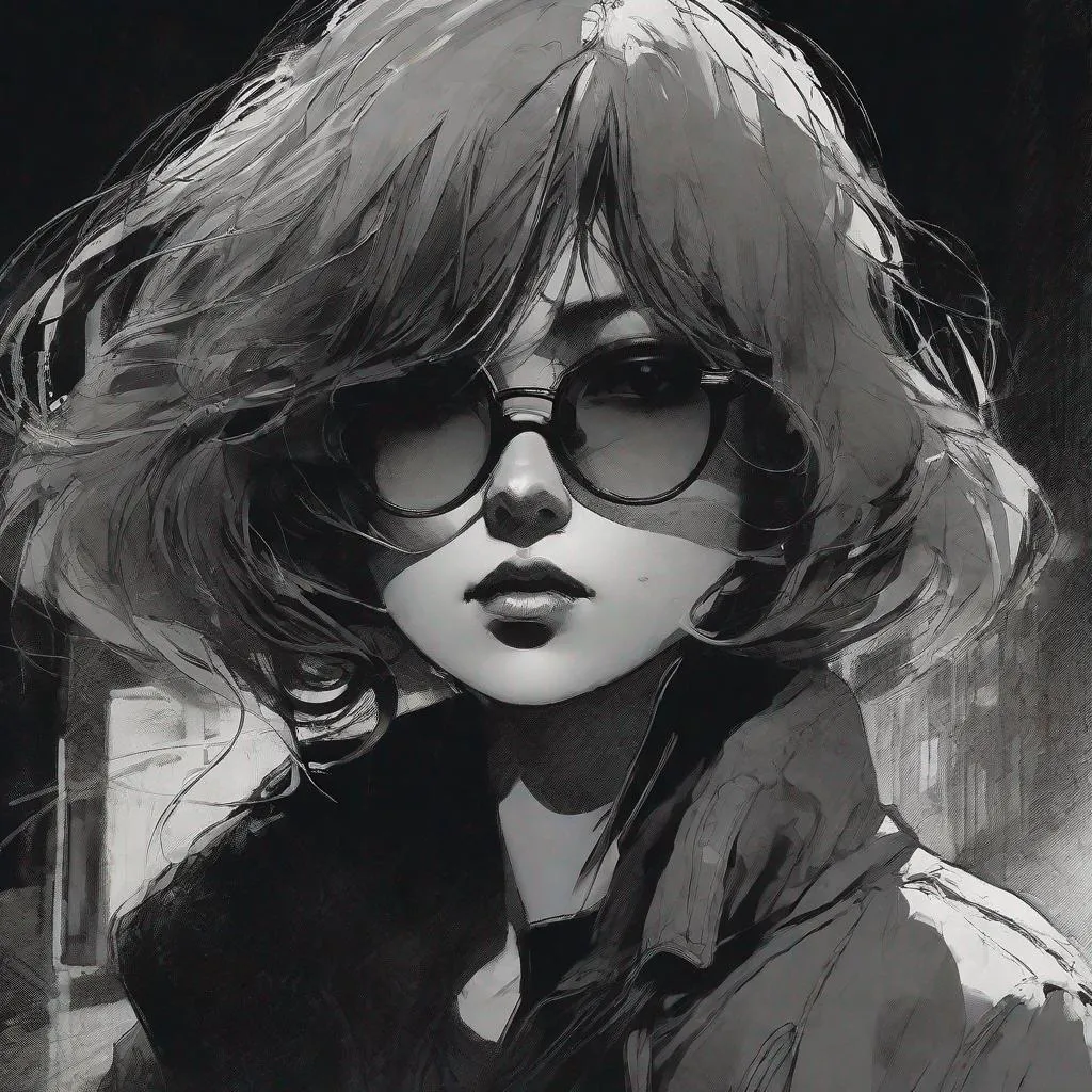 Prompt: closeup illustration of a pitch darkness portrait, anime woman, shades of darkness, hidden, atmospheric, impressionistic, art by tatsuki fujimoto, art by q hayashida, art by sean murphy

