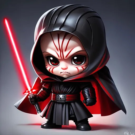 Prompt: chibi sith lord