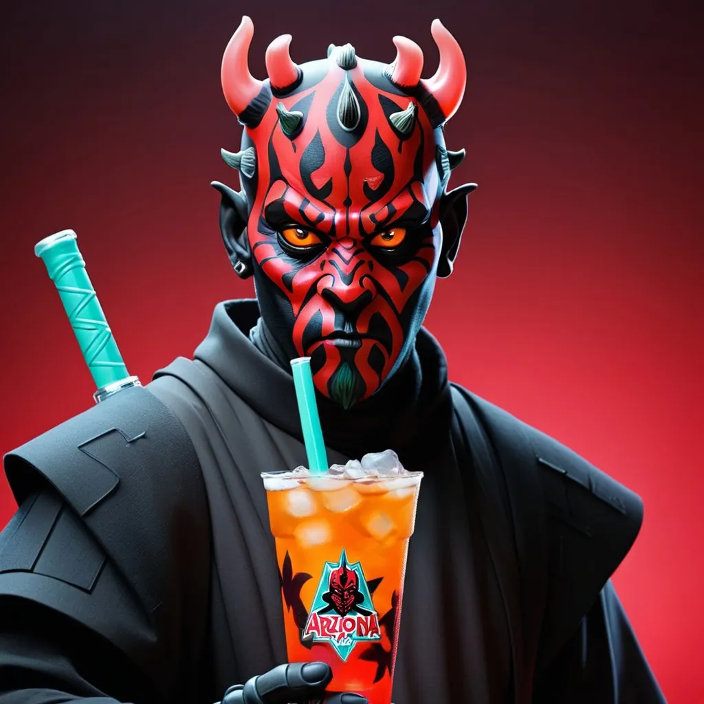 Prompt: arizona iced tea darth maul